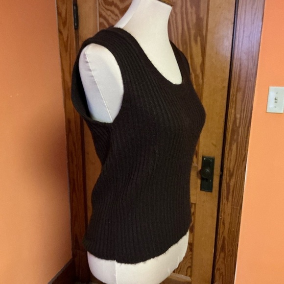 Vintage 70s brown sweater vest - Picture 5 of 8